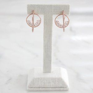 "fevrier" statement grey earrings - rose gold